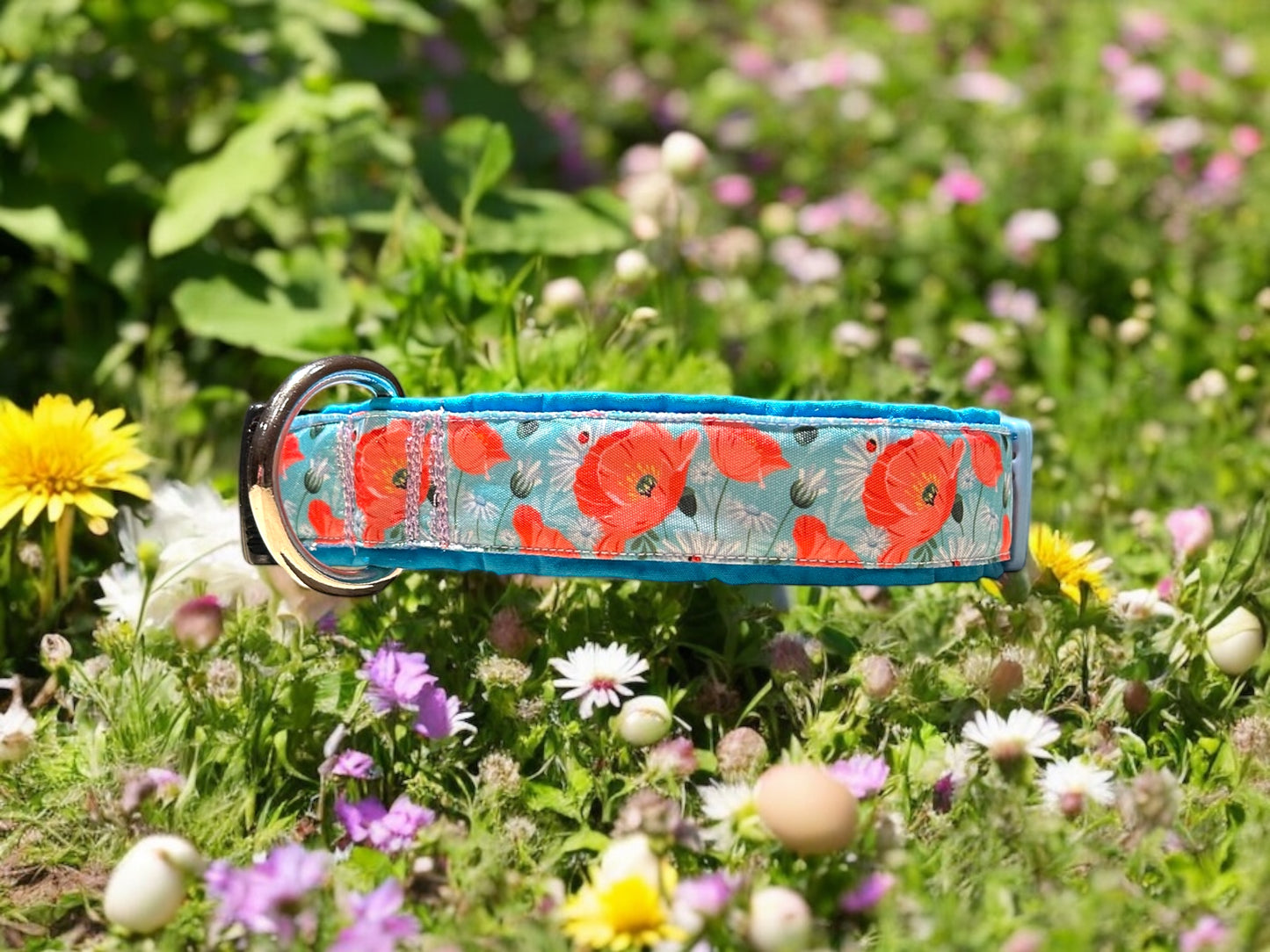 Softshell Hundehalsband "Flowers"