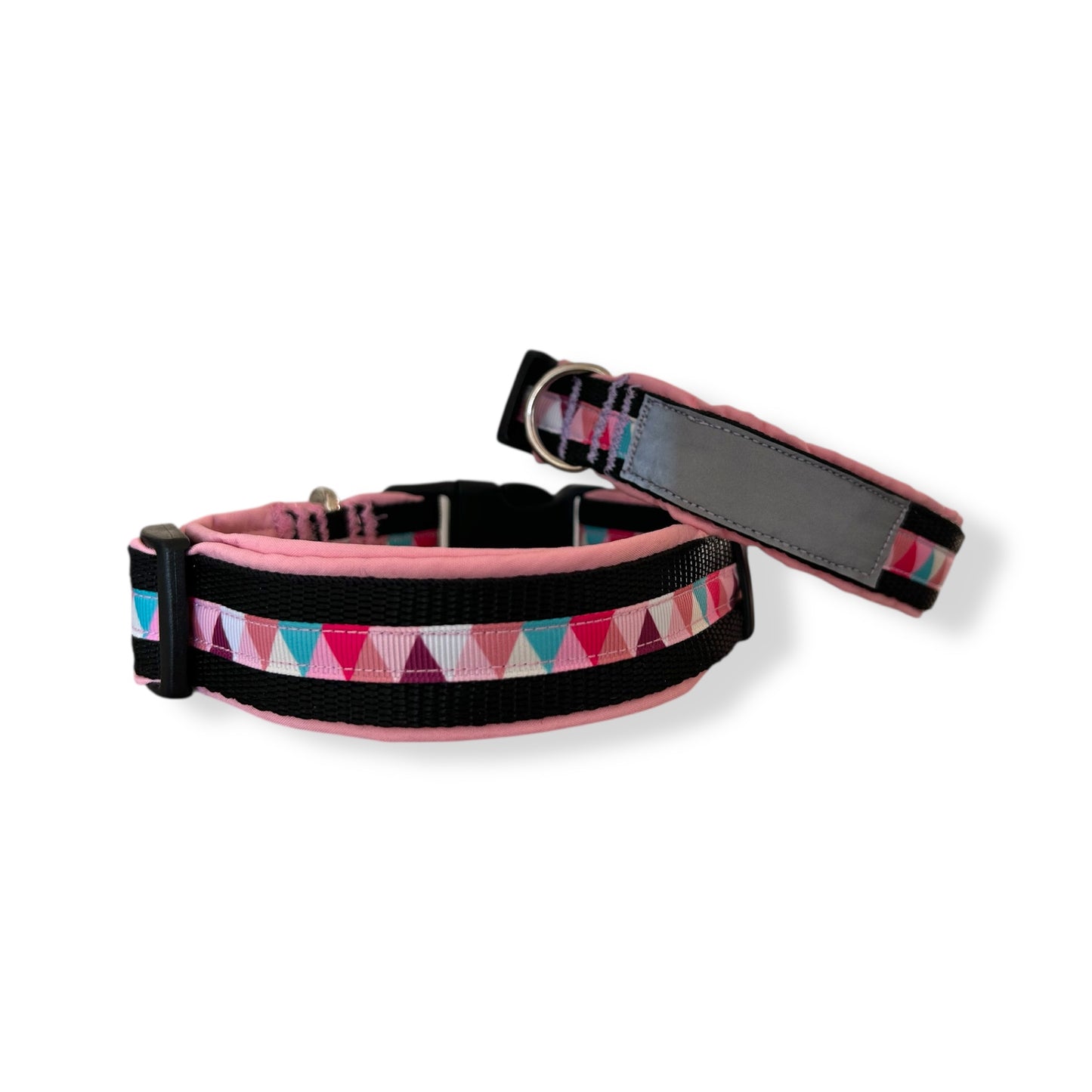 Softshell Hundehalsband "TrianglePink"