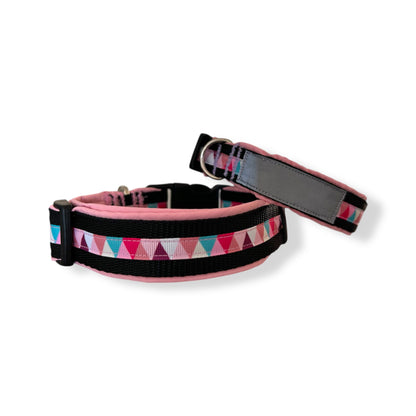 Softshell Hundehalsband "TrianglePink"