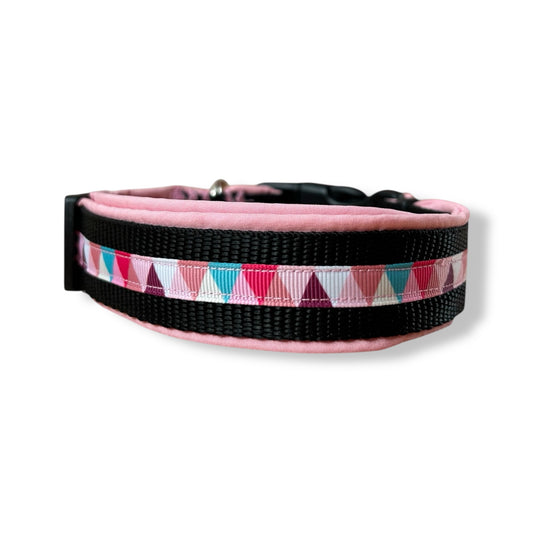 Softshell Hundehalsband "TrianglePink"