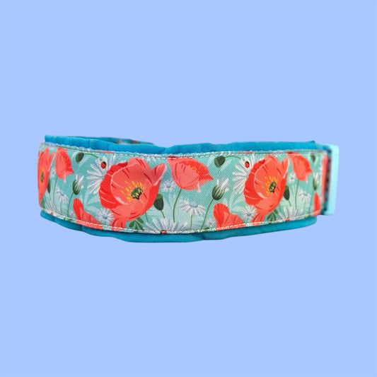 Softshell Hundehalsband "Flowers"
